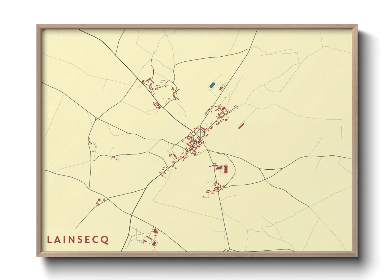 Une affiche de carte sur Lainsecq