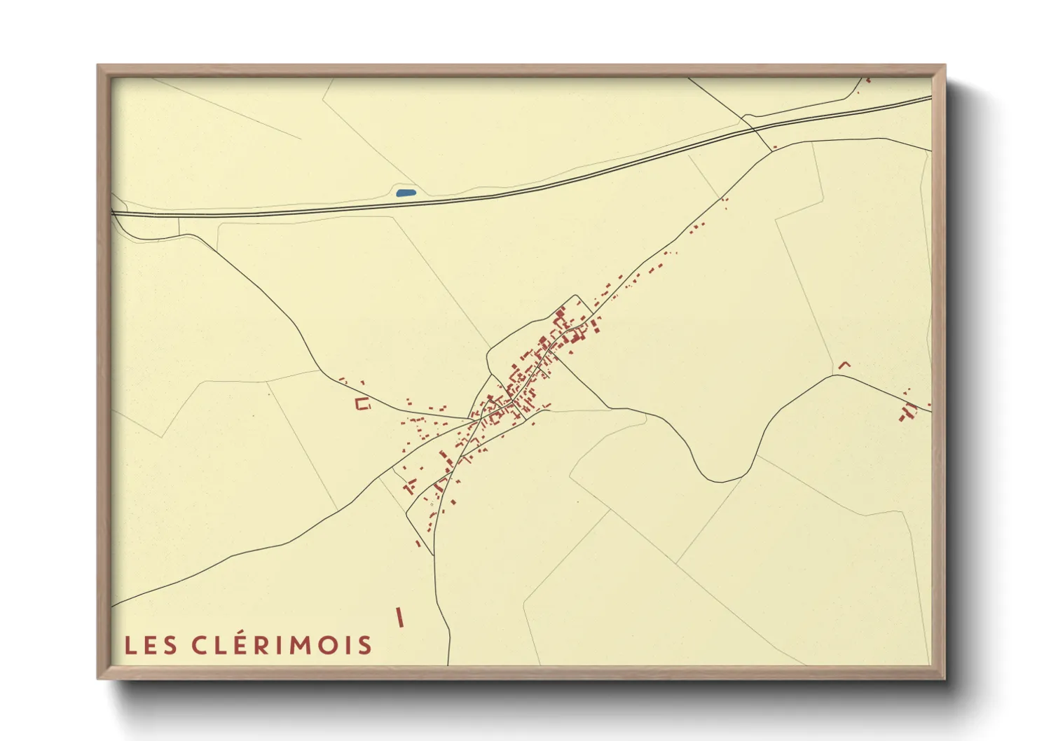 Une affiche de carte sur Les Clérimois