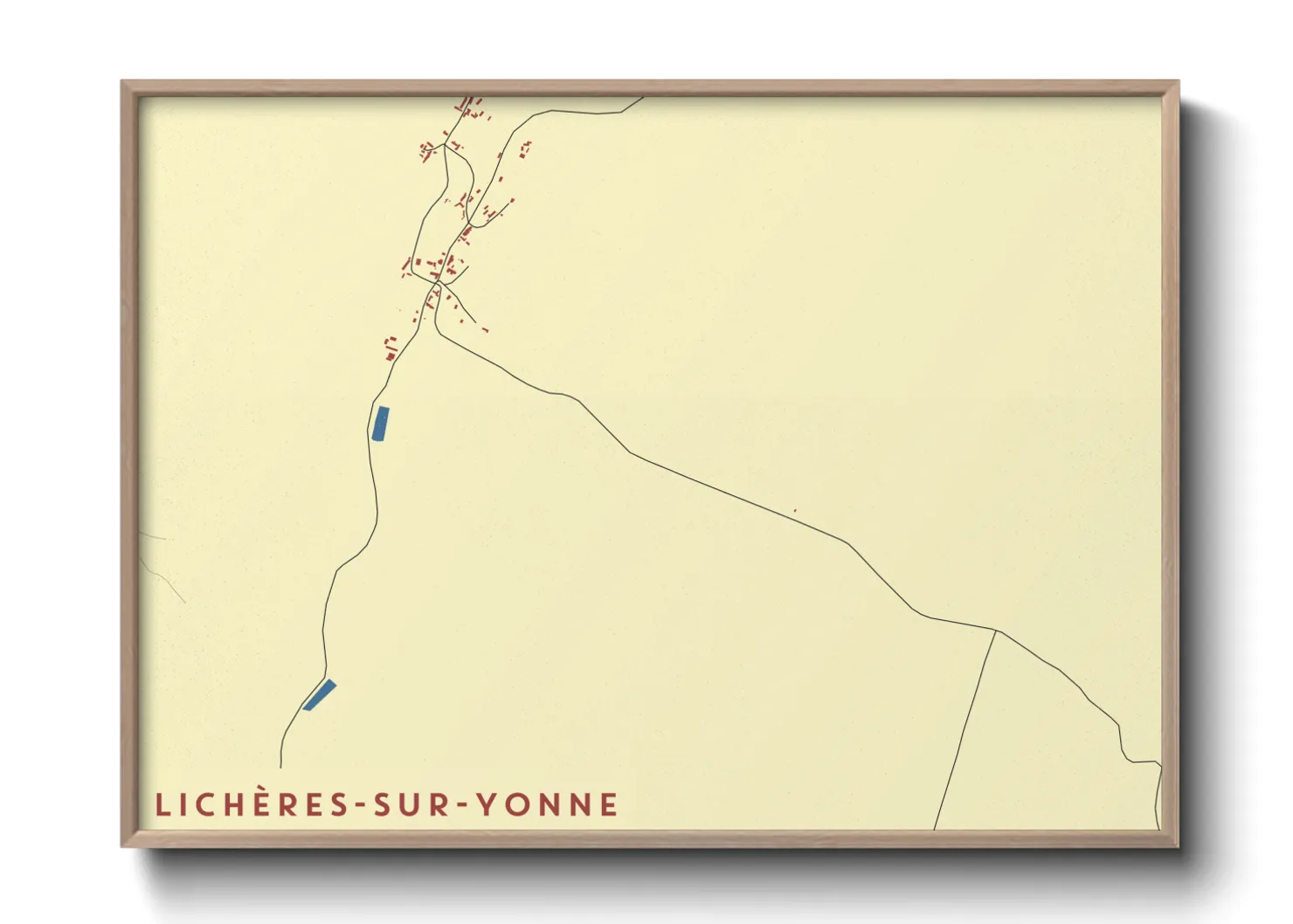 Une affiche de carte sur Lichères-sur-Yonne