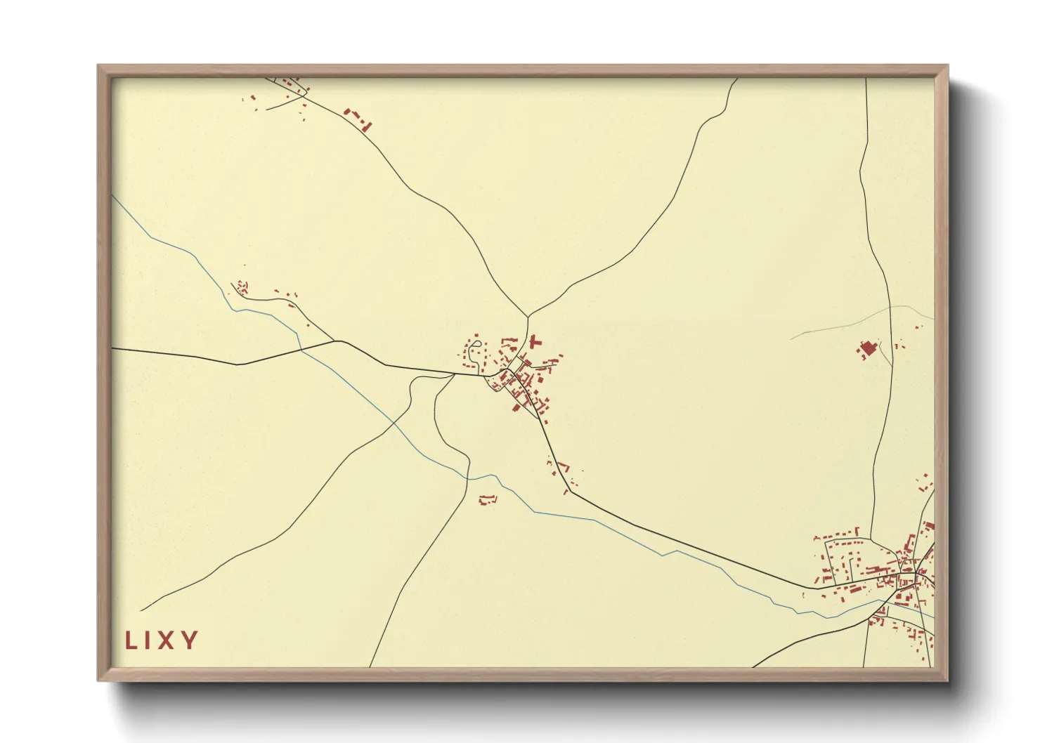 Une affiche de carte sur Lixy