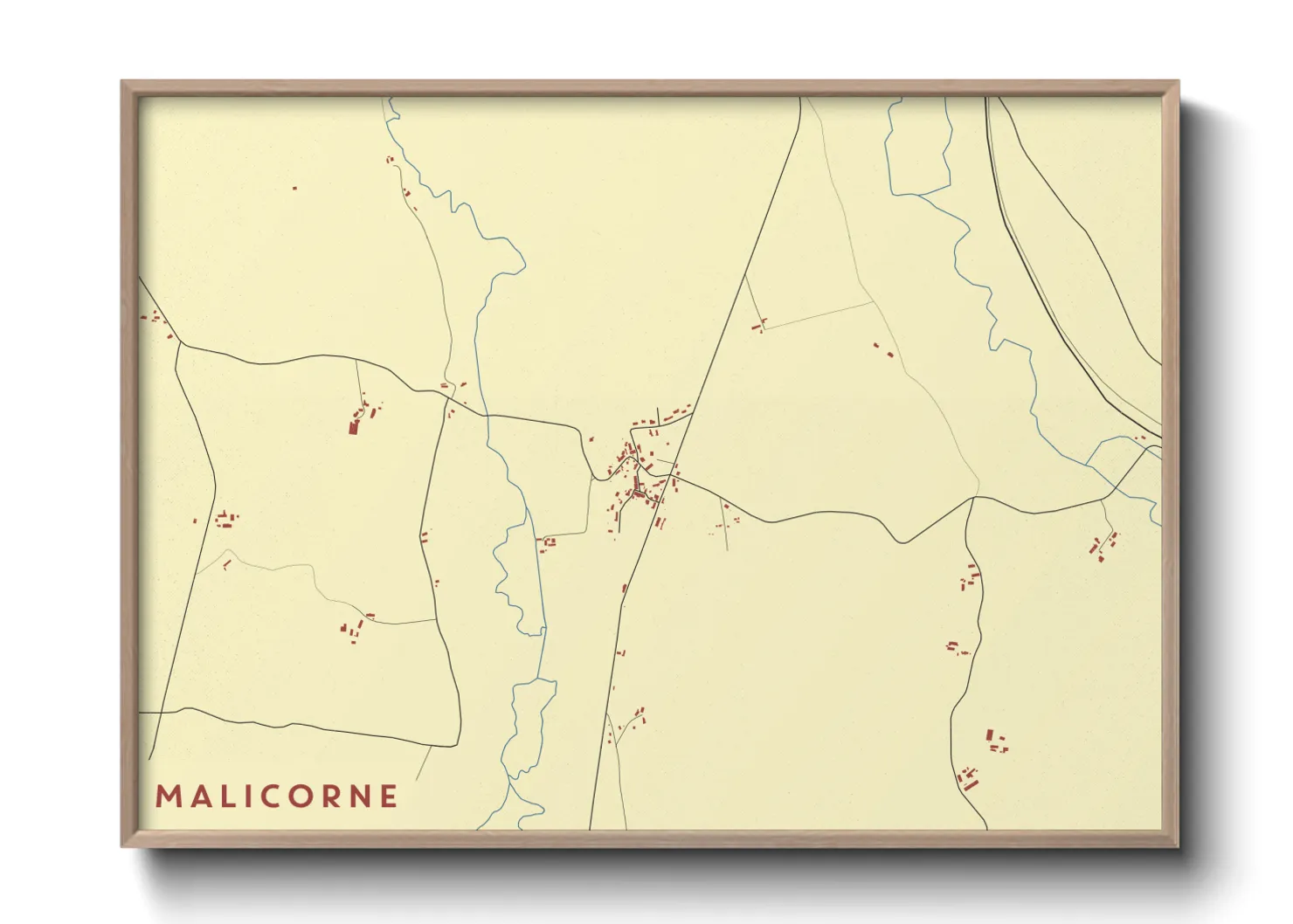 Une affiche de carte sur Malicorne
