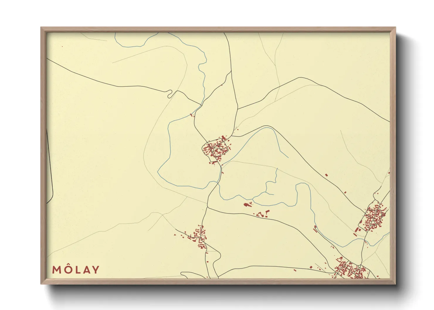 Une affiche de carte sur Môlay