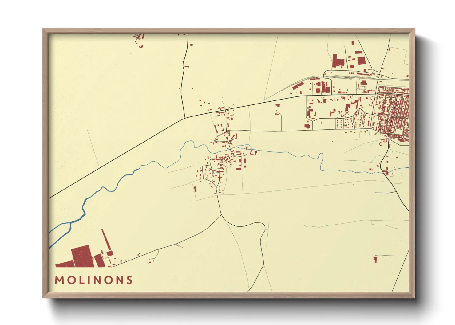 Une affiche de carte sur Molinons