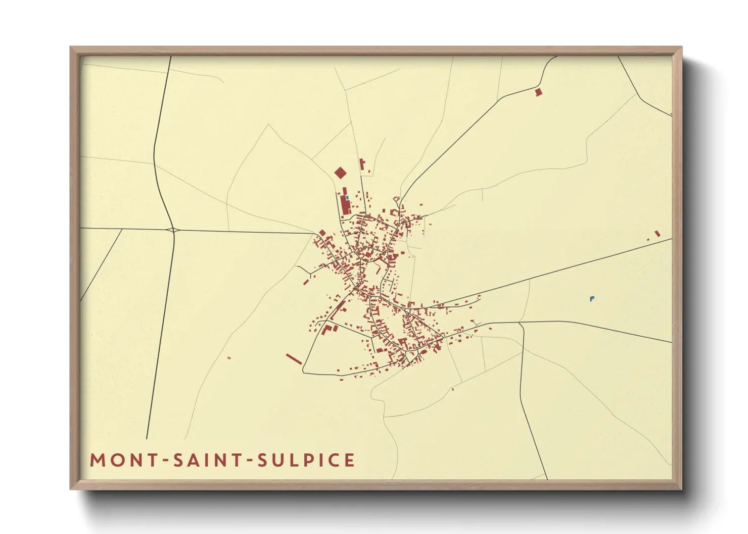 Une affiche de carte sur Mont-Saint-Sulpice