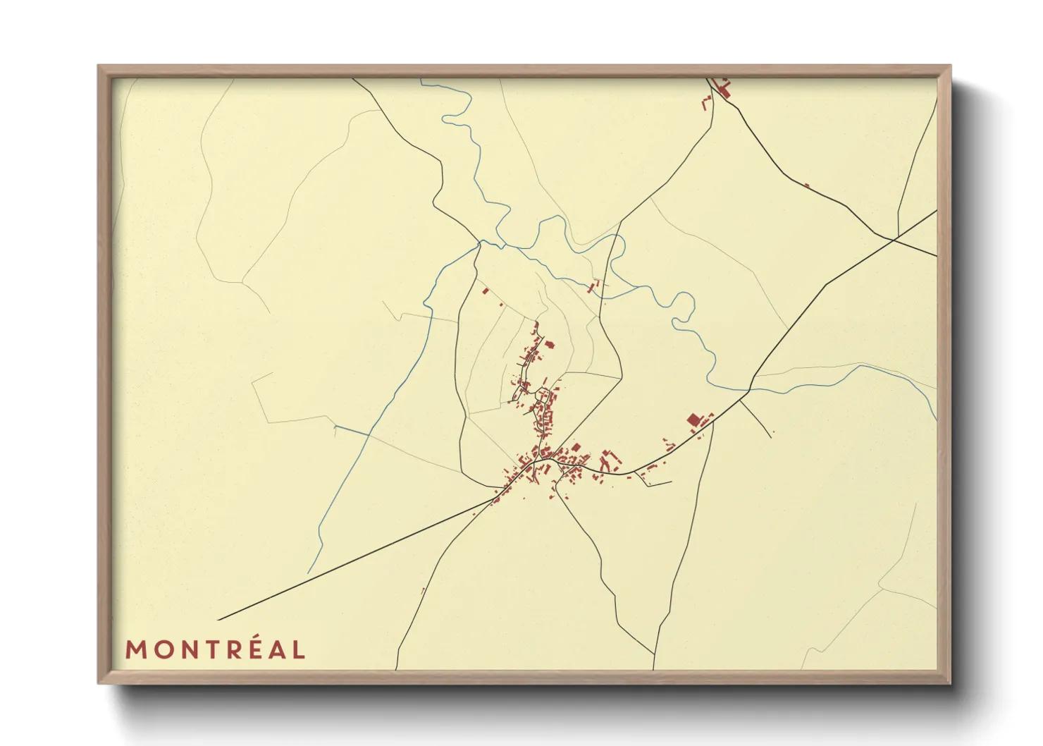 Une affiche de carte sur Montréal
