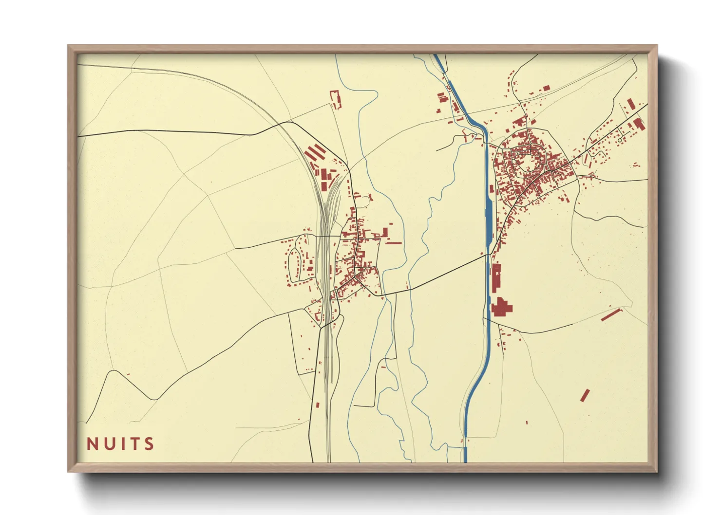 Une affiche de carte sur Nuits