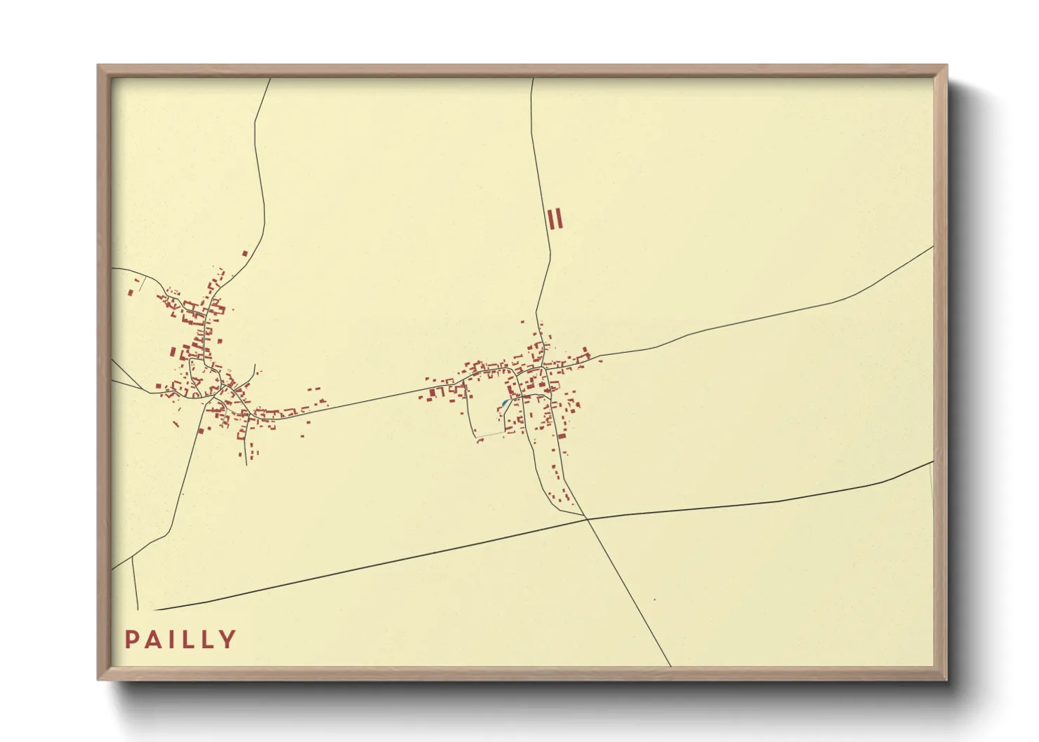 Une affiche de carte sur Pailly