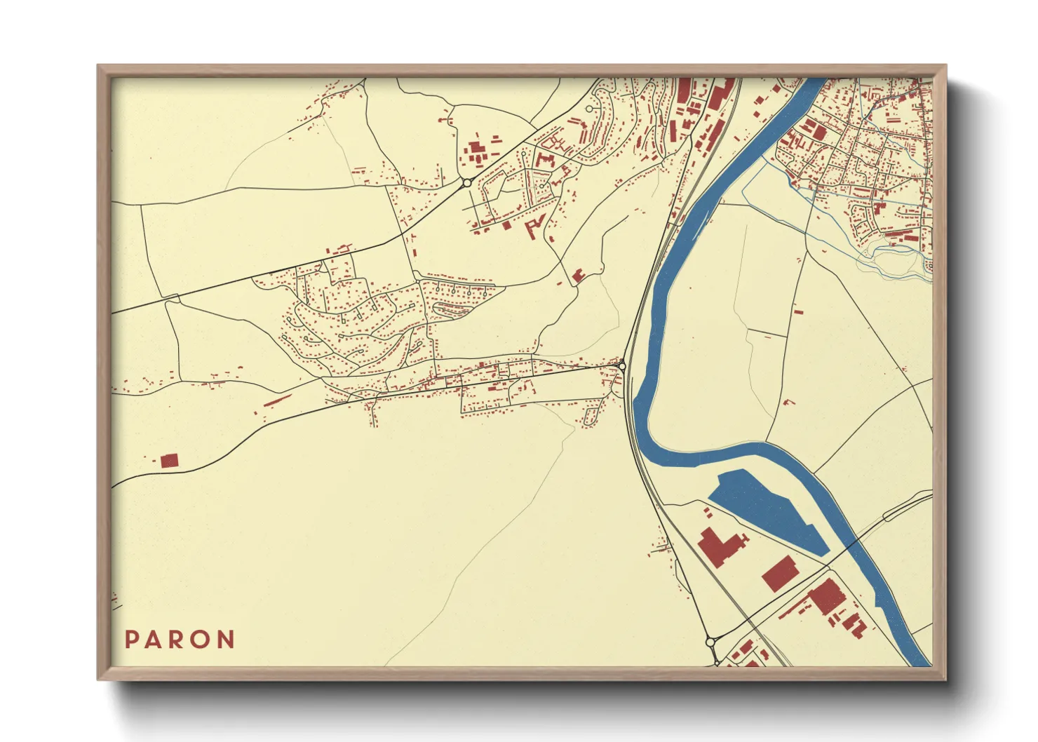 Une affiche de carte sur Paron