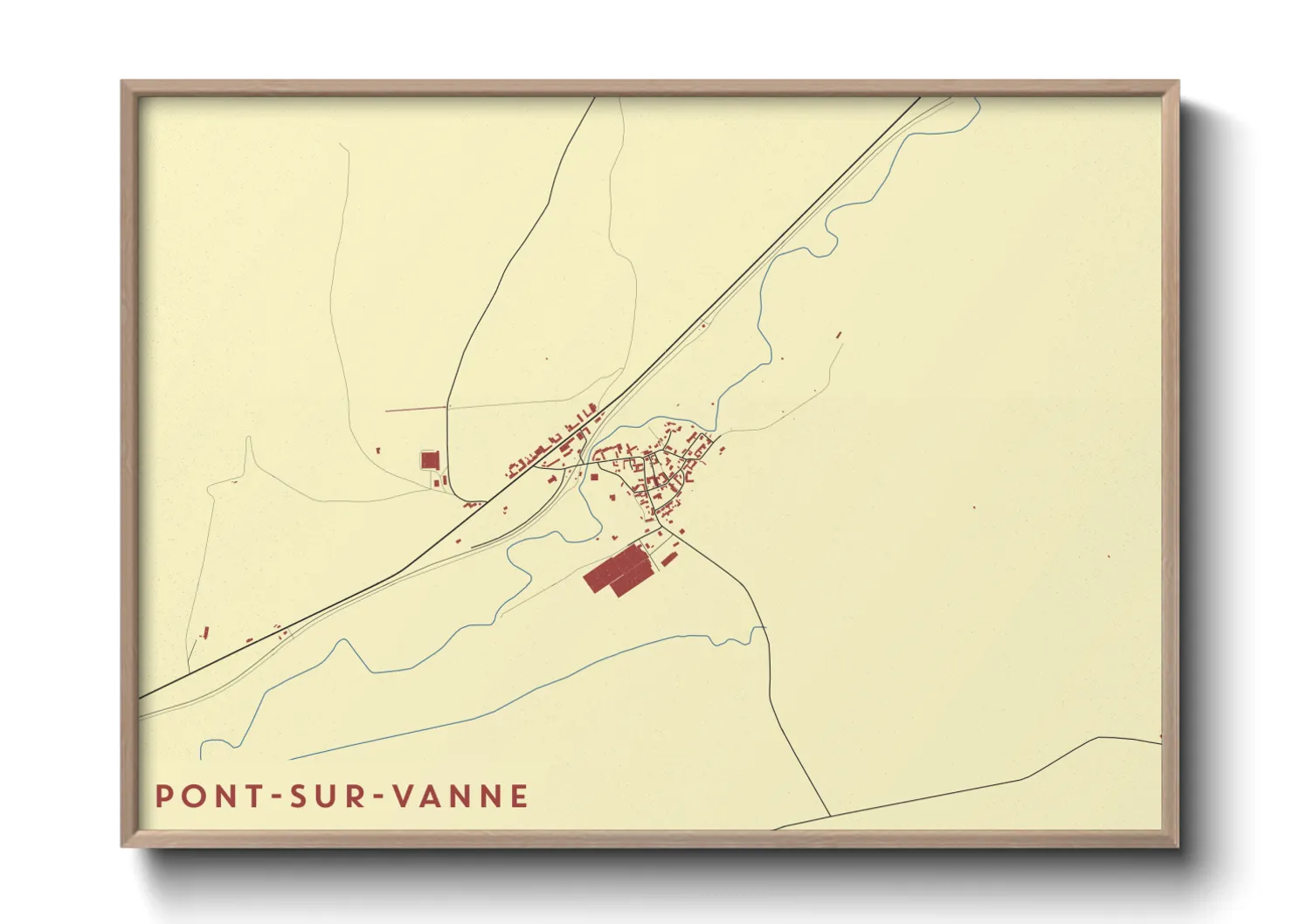 Une affiche de carte sur Pont-sur-Vanne
