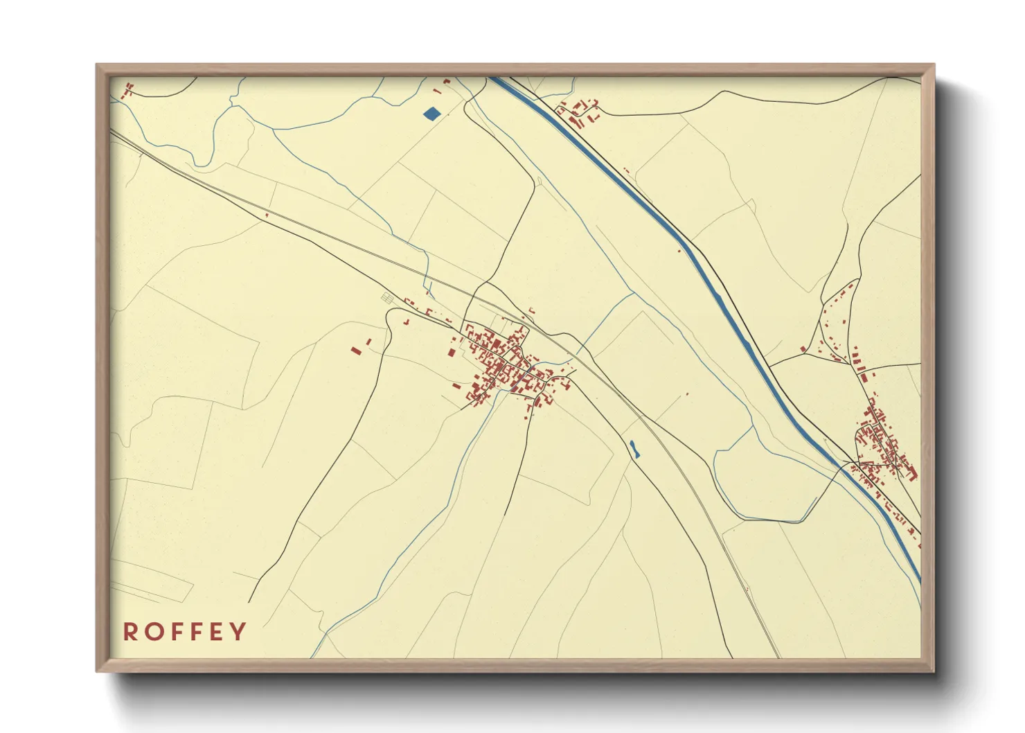 Une affiche de carte sur Roffey