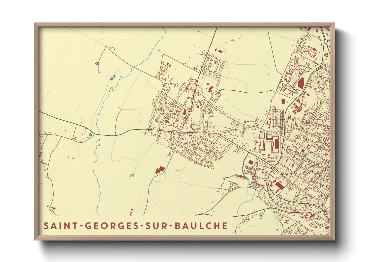 Une affiche de carte sur Saint-Georges-sur-Baulche