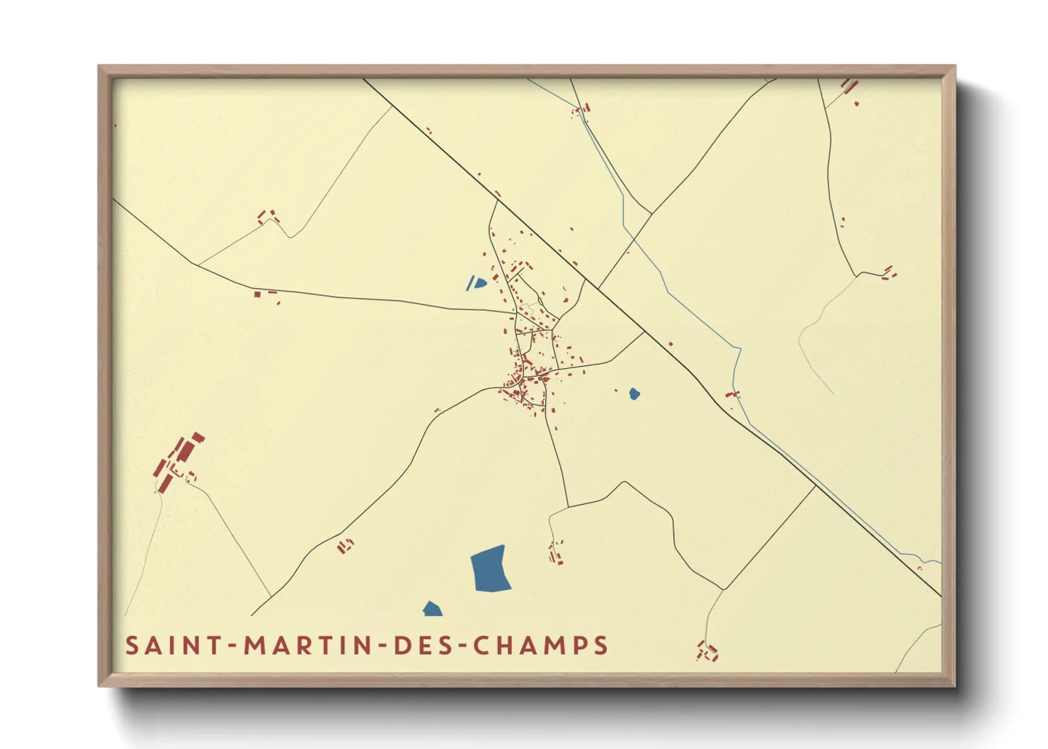 Une affiche de carte sur Saint-Martin-des-Champs