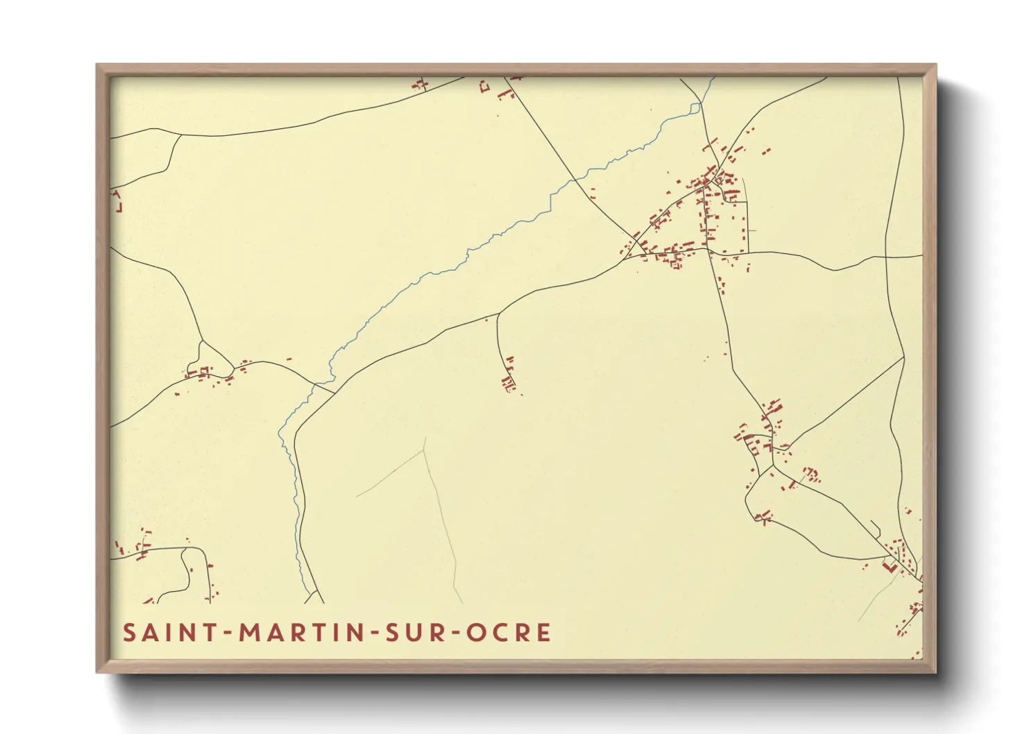 Une affiche de carte sur Saint-Martin-sur-Ocre