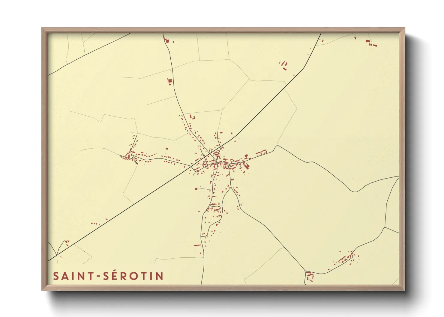Une affiche de carte sur Saint-Sérotin