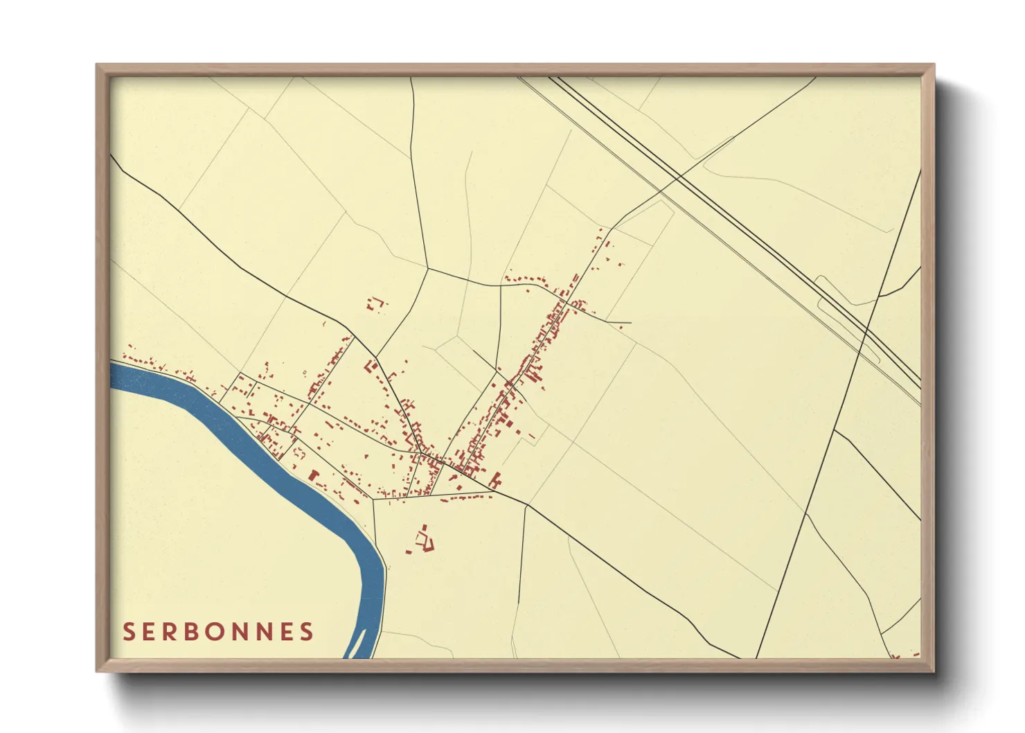 Une affiche de carte sur Serbonnes