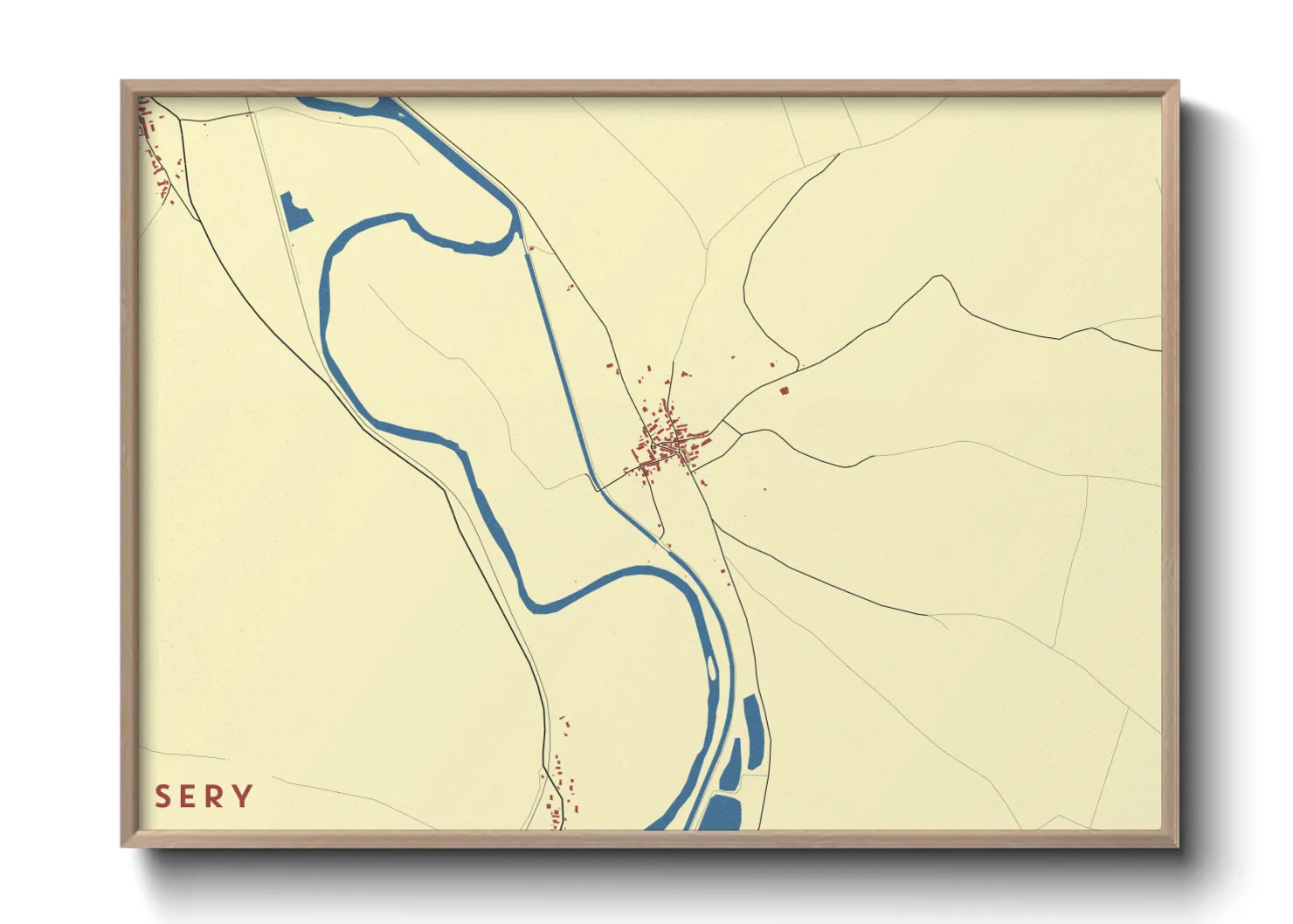 Une affiche de carte sur Sery