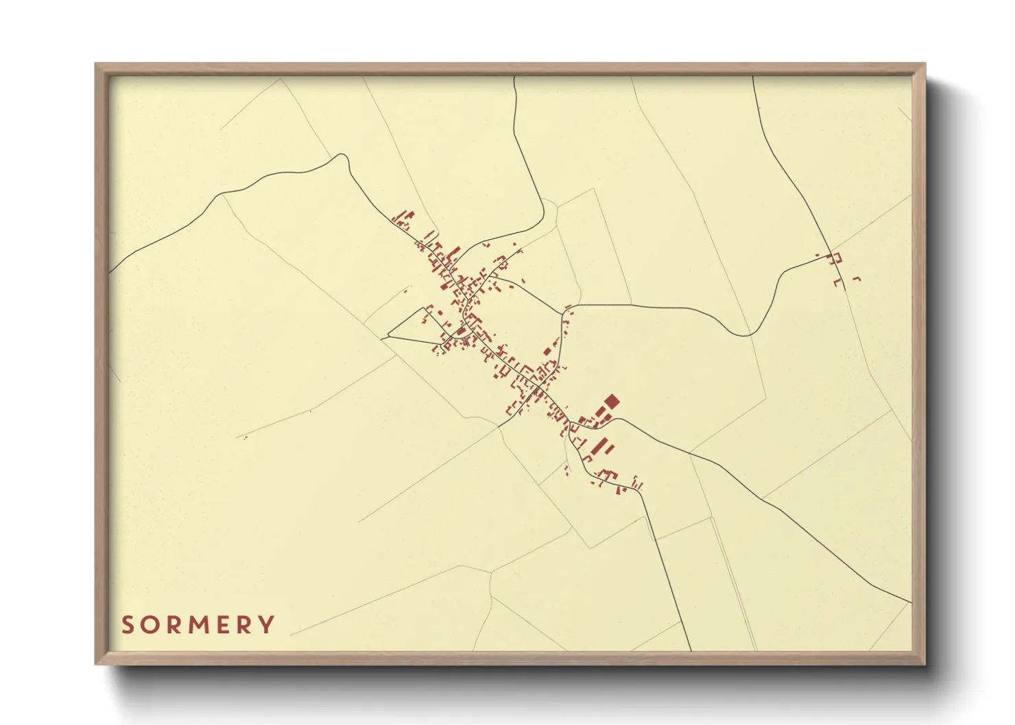 Une affiche de carte sur Sormery