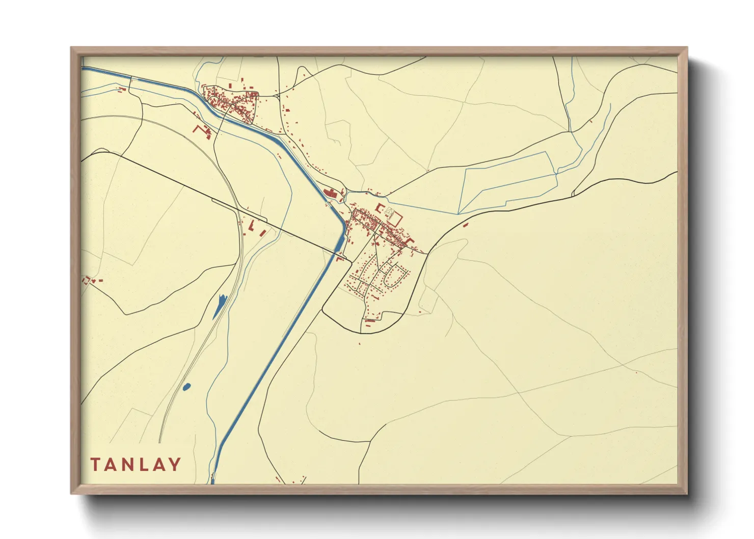 Une affiche de carte sur Tanlay