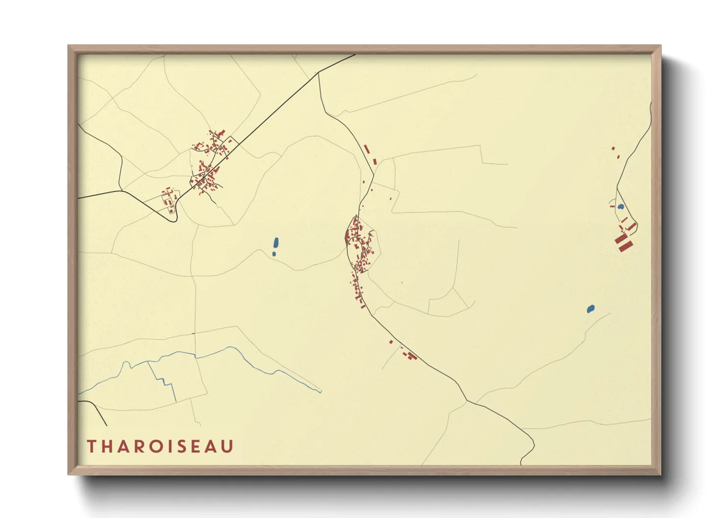 Une affiche de carte sur Tharoiseau