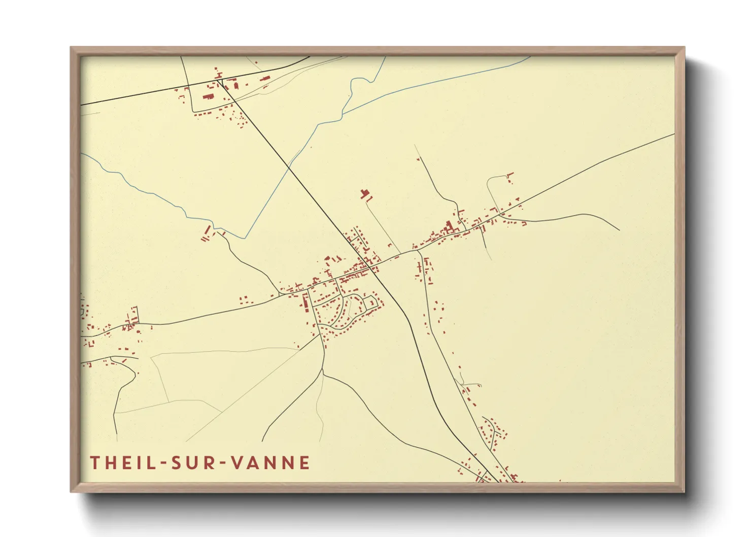 Une affiche de carte sur Theil-sur-Vanne