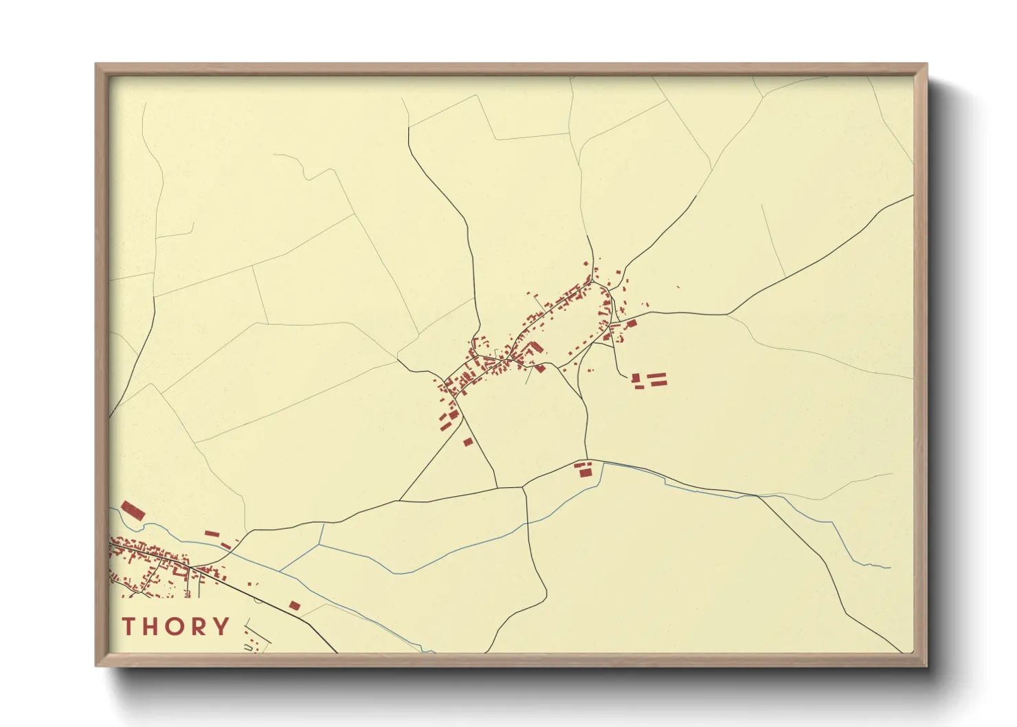 Une affiche de carte sur Thory