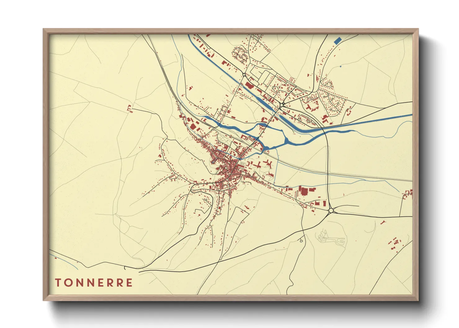 Une affiche de carte sur Tonnerre