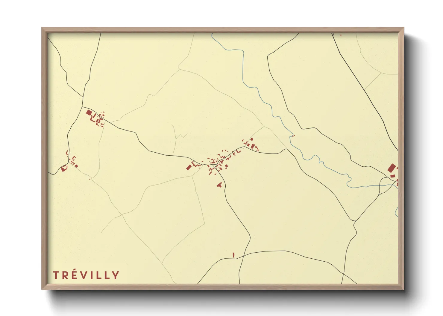 Une affiche de carte sur Trévilly