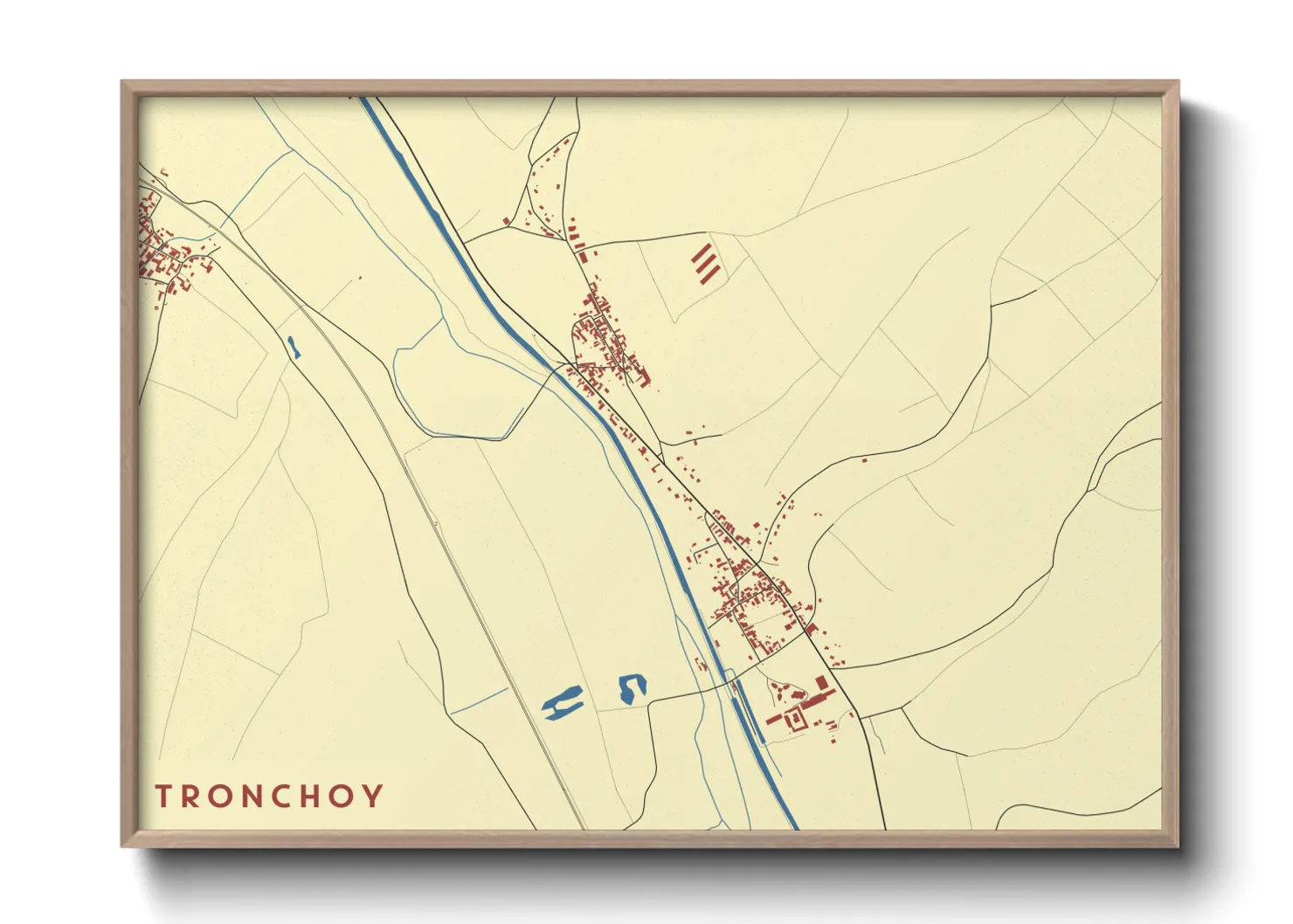 Une affiche de carte sur Tronchoy