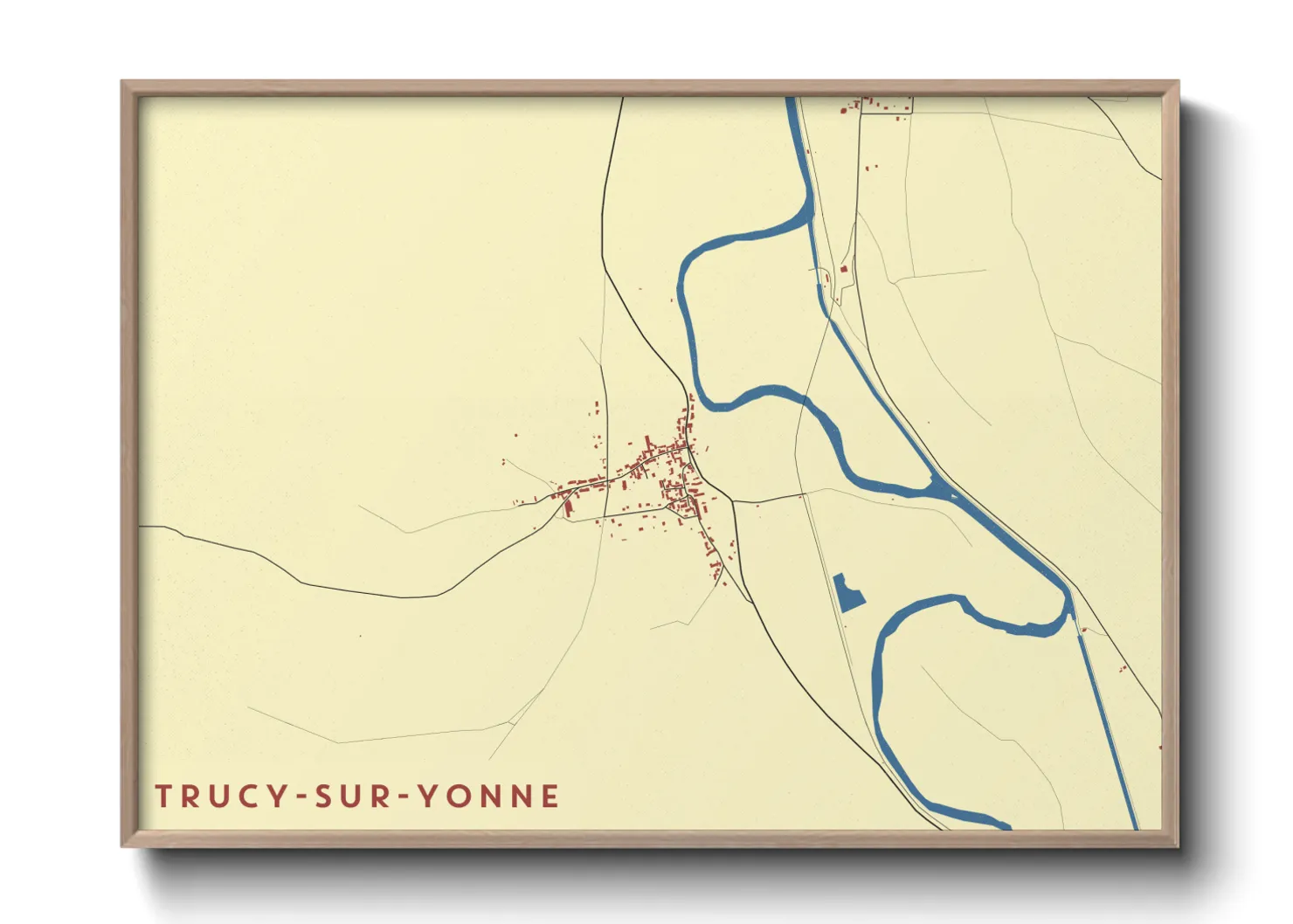 Une affiche de carte sur Trucy-sur-Yonne