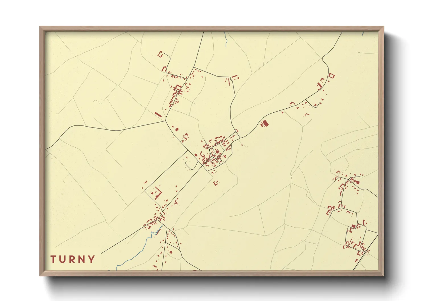 Une affiche de carte sur Turny