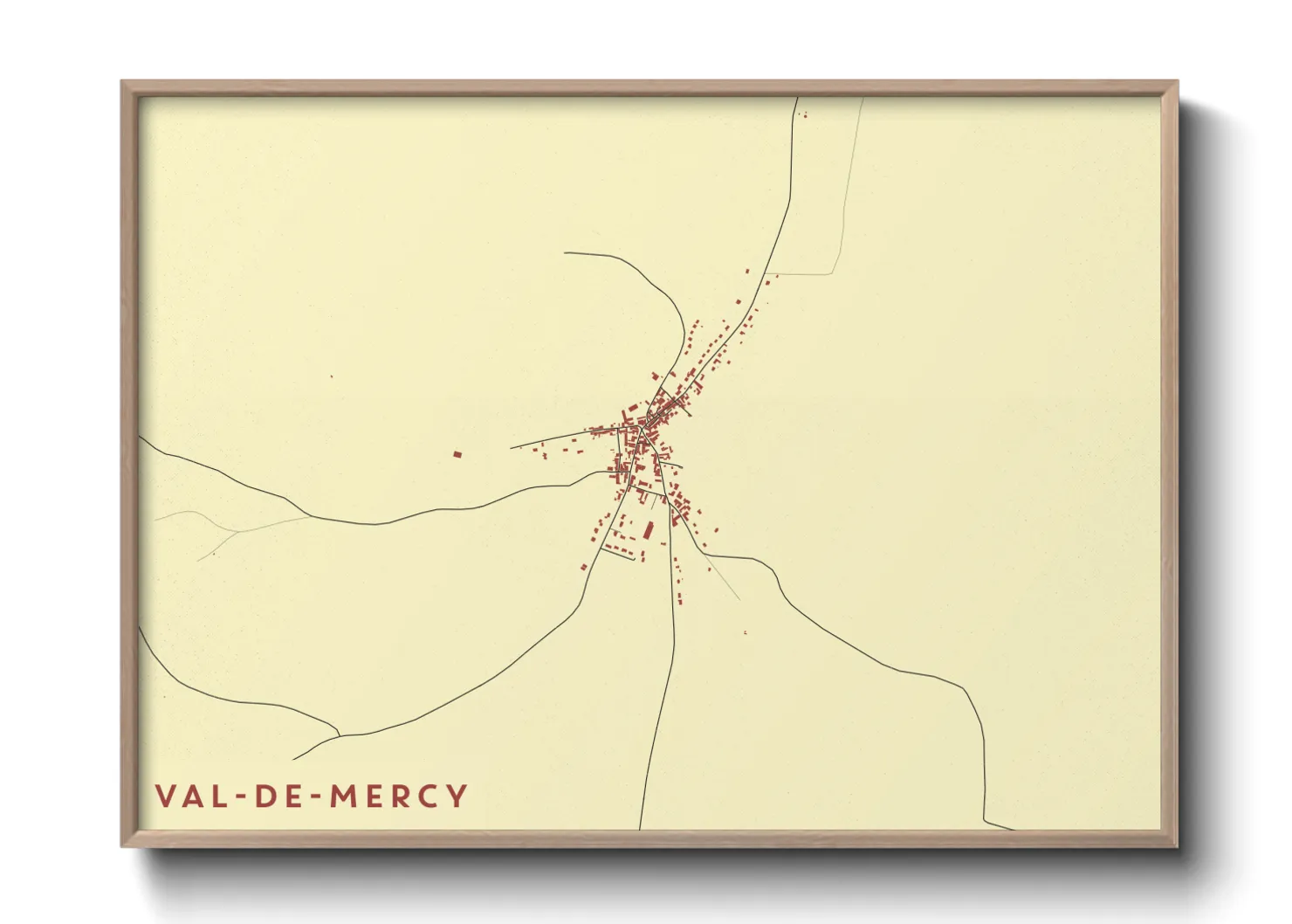 Une affiche de carte sur Val-de-Mercy