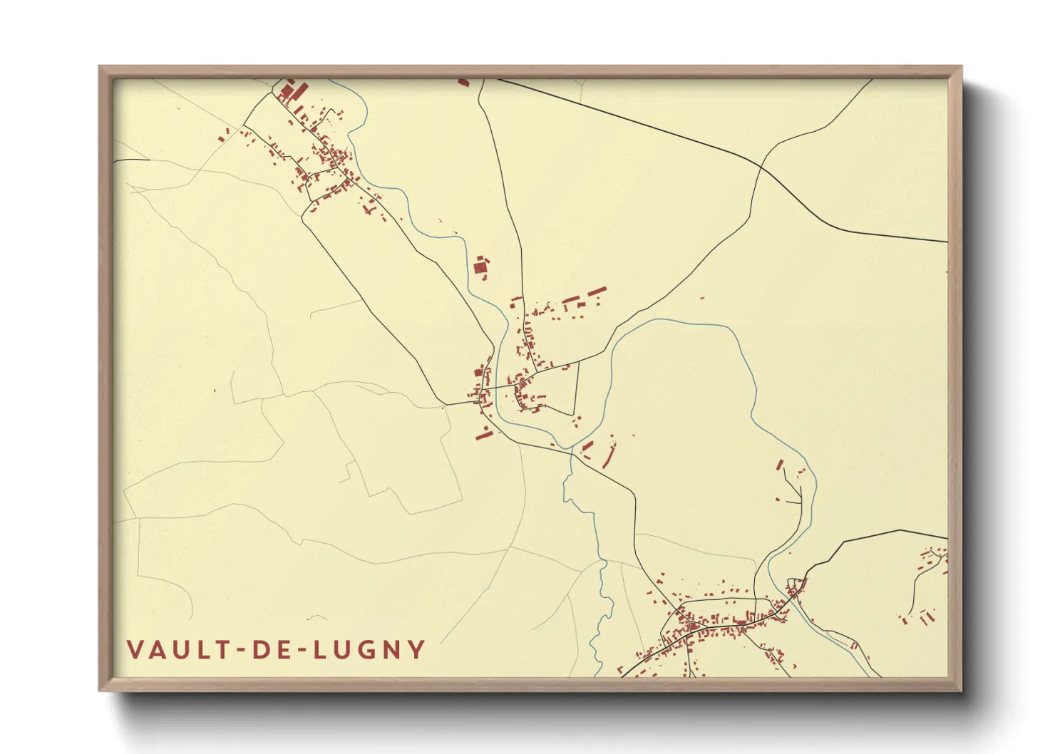 Une affiche de carte sur Vault-de-Lugny