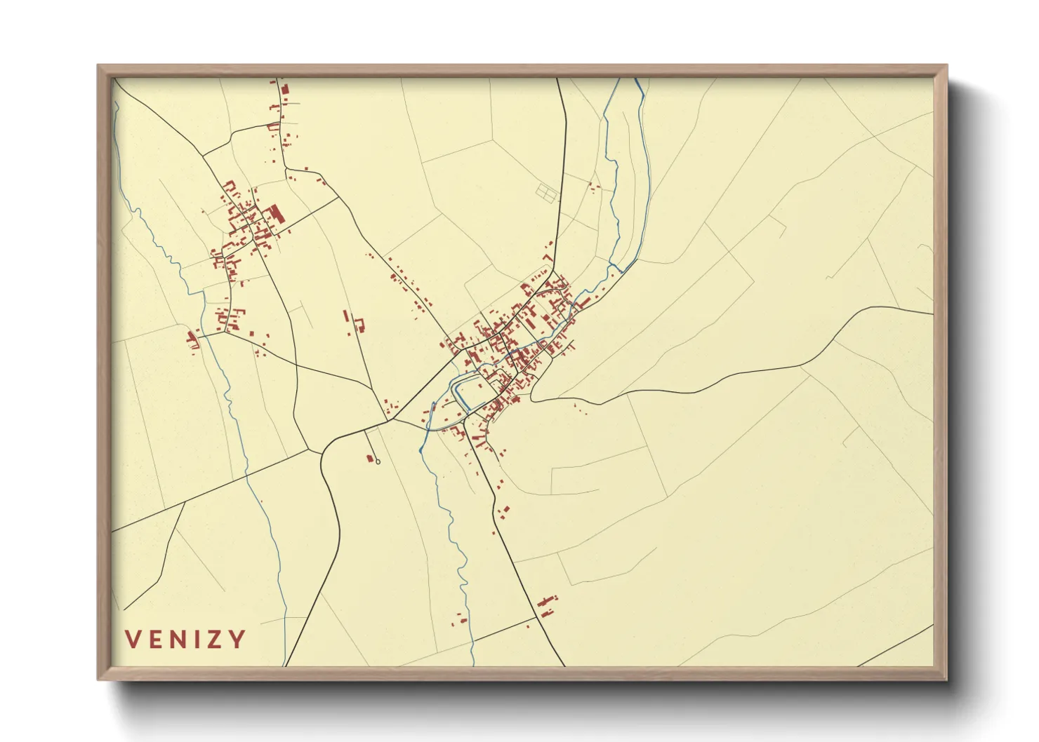 Une affiche de carte sur Venizy