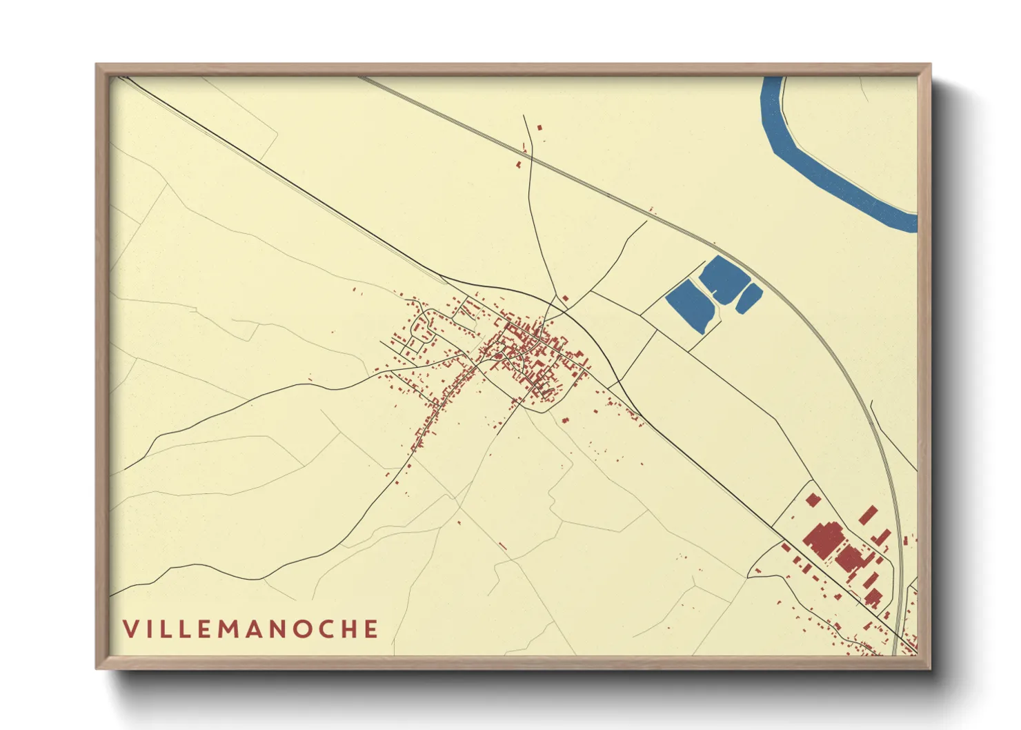 Une affiche de carte sur Villemanoche