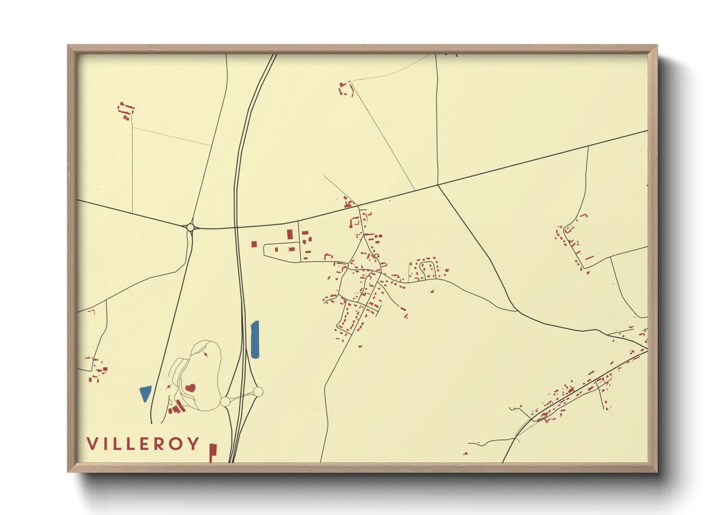 Une affiche de carte sur Villeroy