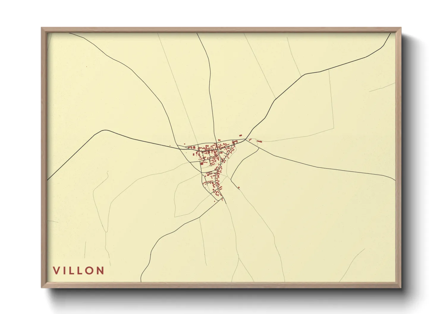 Une affiche de carte sur Villon