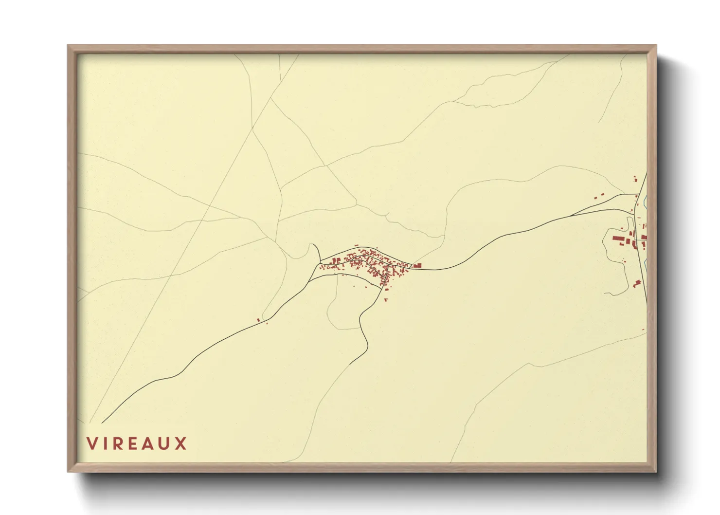 Une affiche de carte sur Vireaux