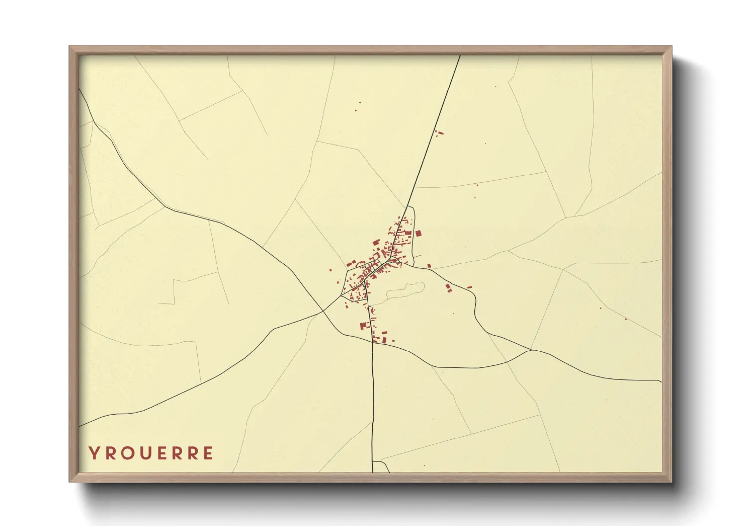 Une affiche de carte sur Yrouerre