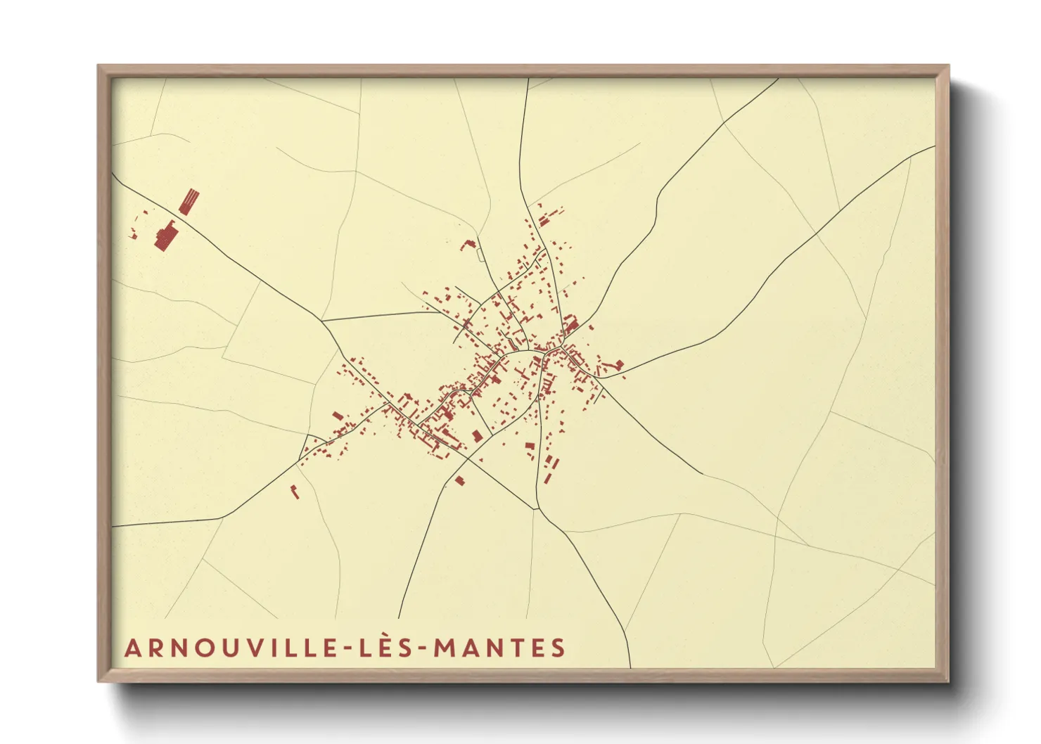 Une affiche de carte sur Arnouville-lès-Mantes
