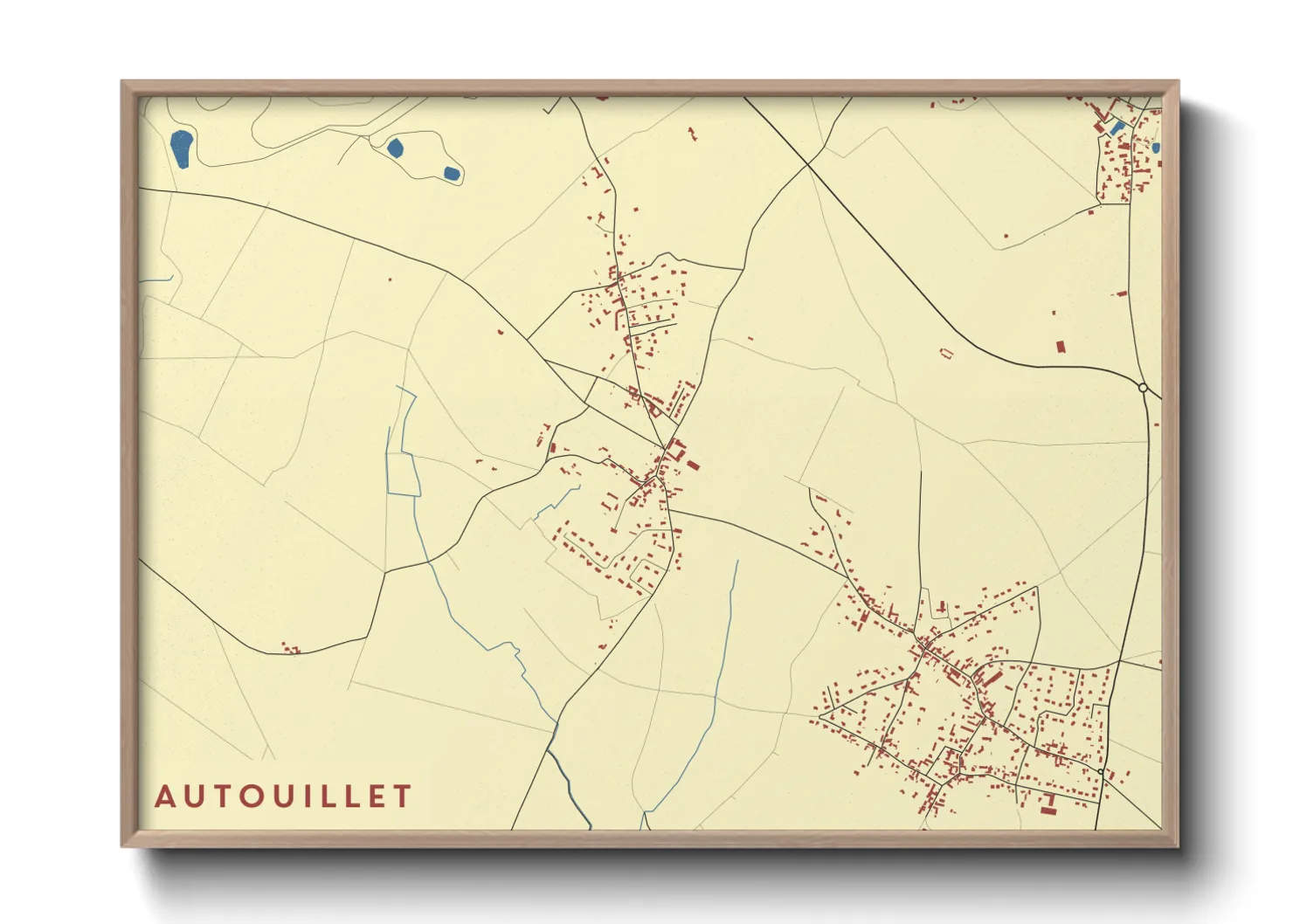 Une affiche de carte sur Autouillet