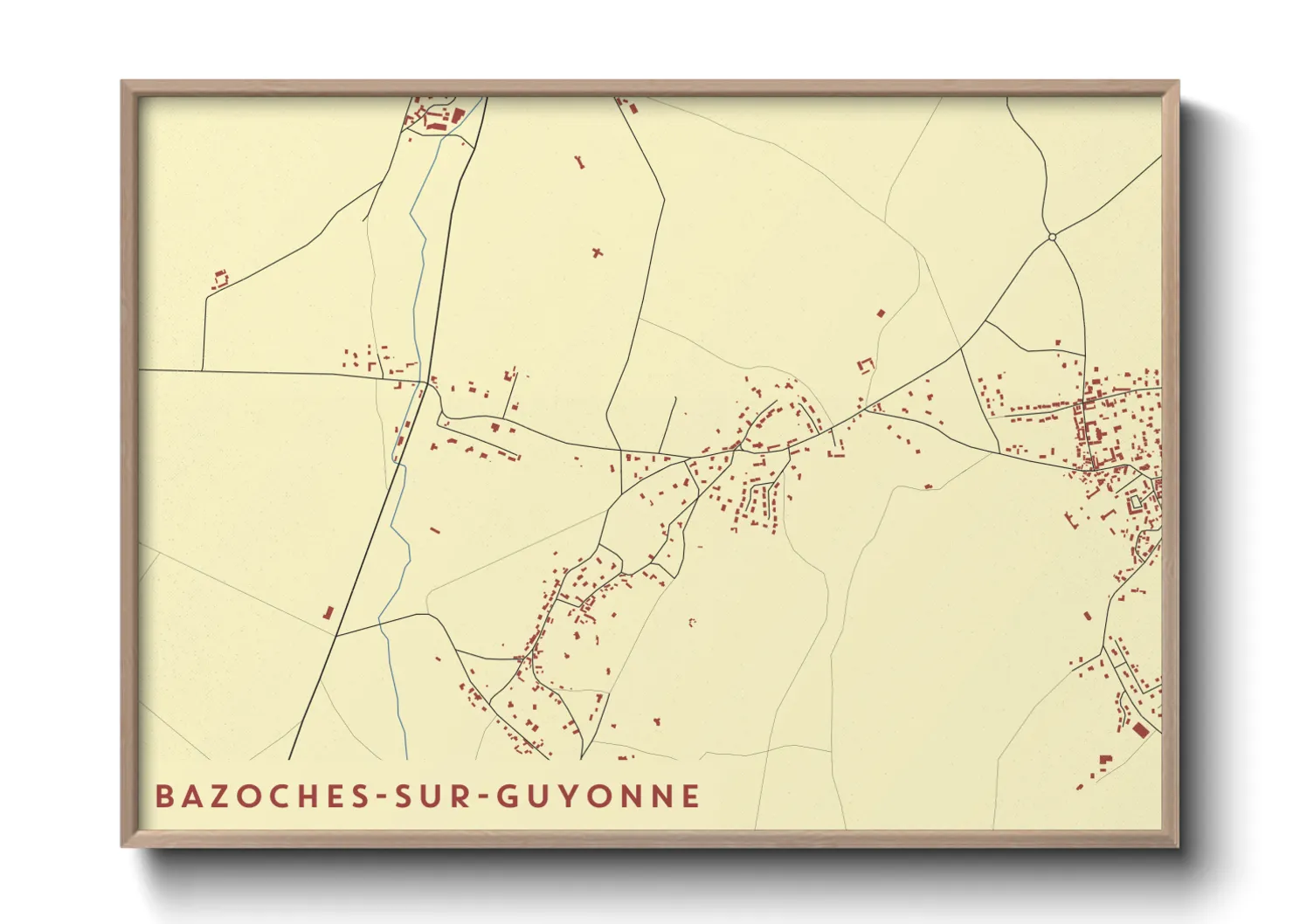 Une affiche de carte sur Bazoches-sur-Guyonne