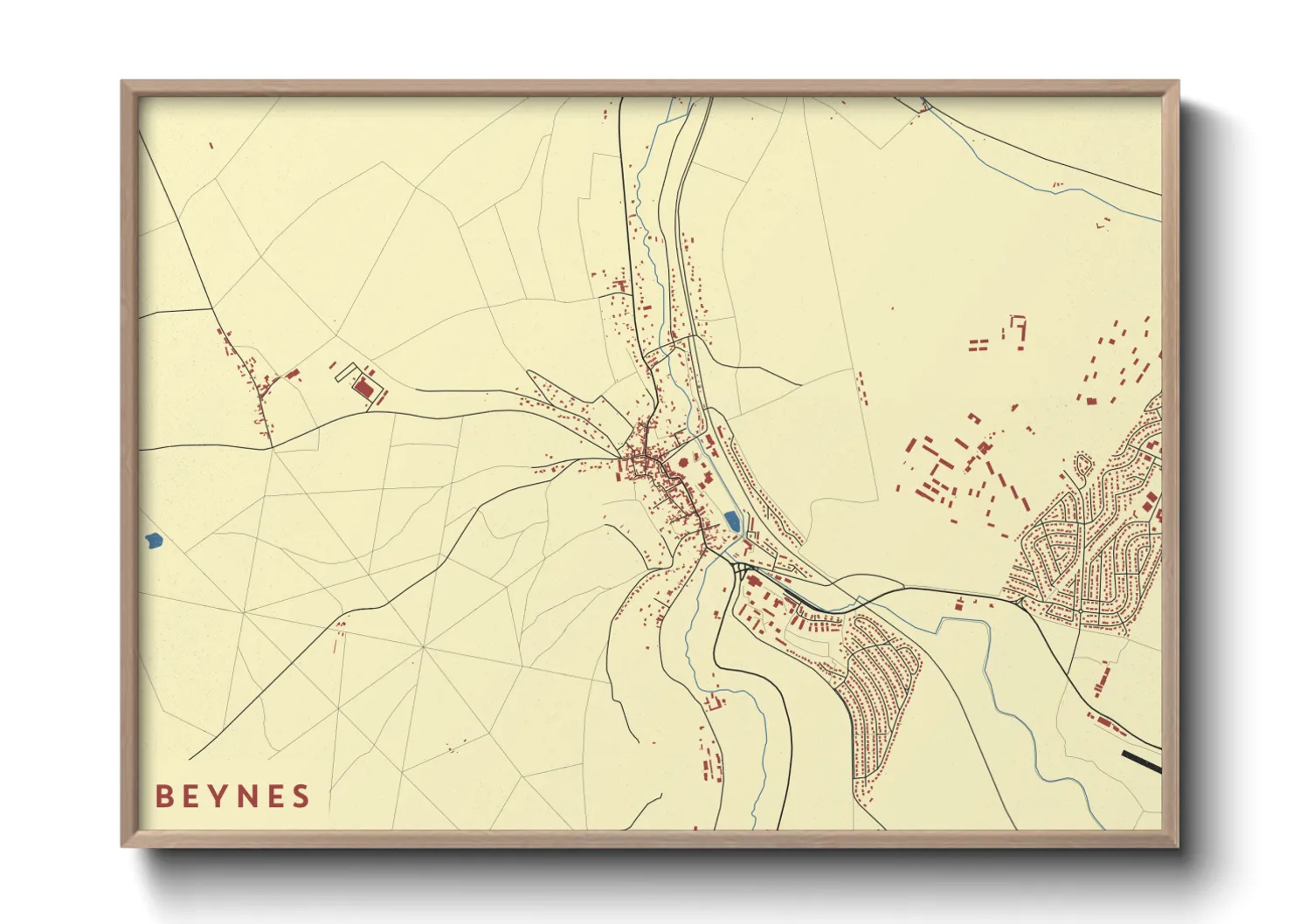 Une affiche de carte sur Beynes