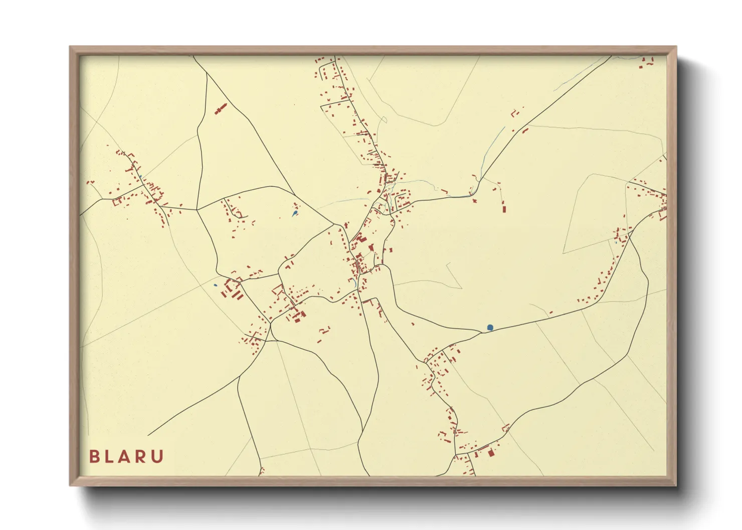 Une affiche de carte sur Blaru