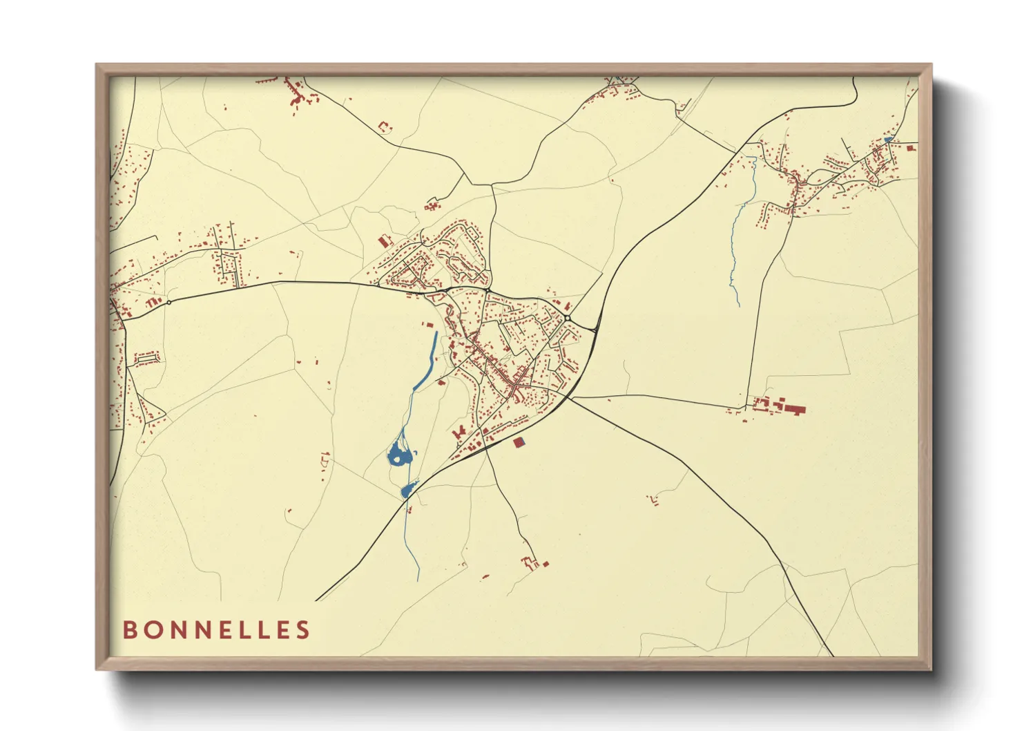 Une affiche de carte sur Bonnelles