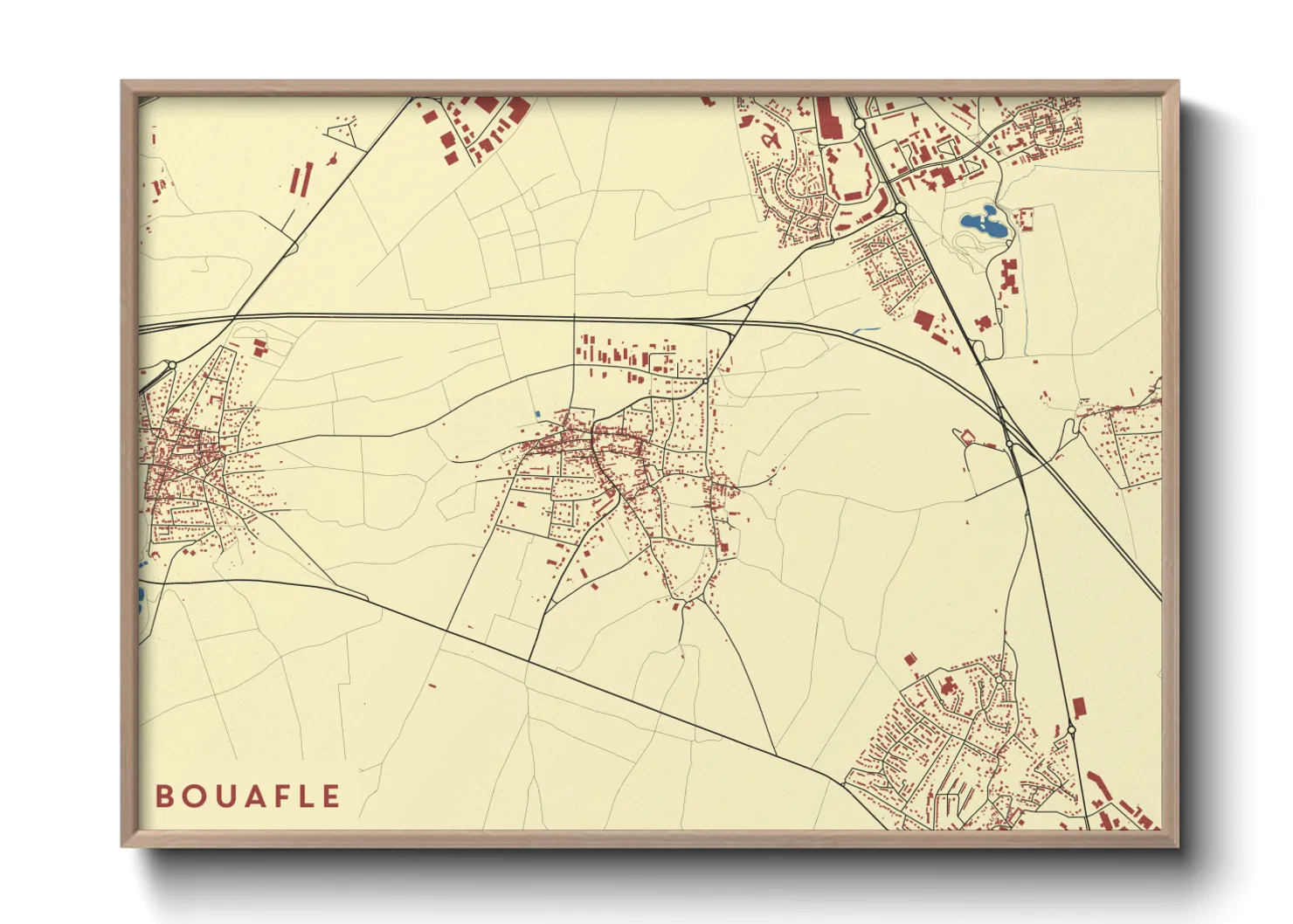 Une affiche de carte sur Bouafle