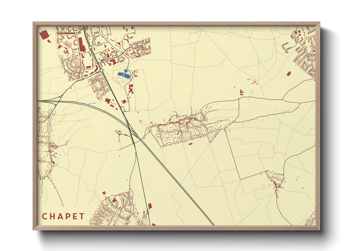 Une affiche de carte sur Chapet