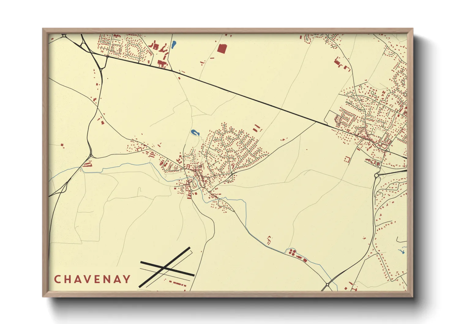 Une affiche de carte sur Chavenay