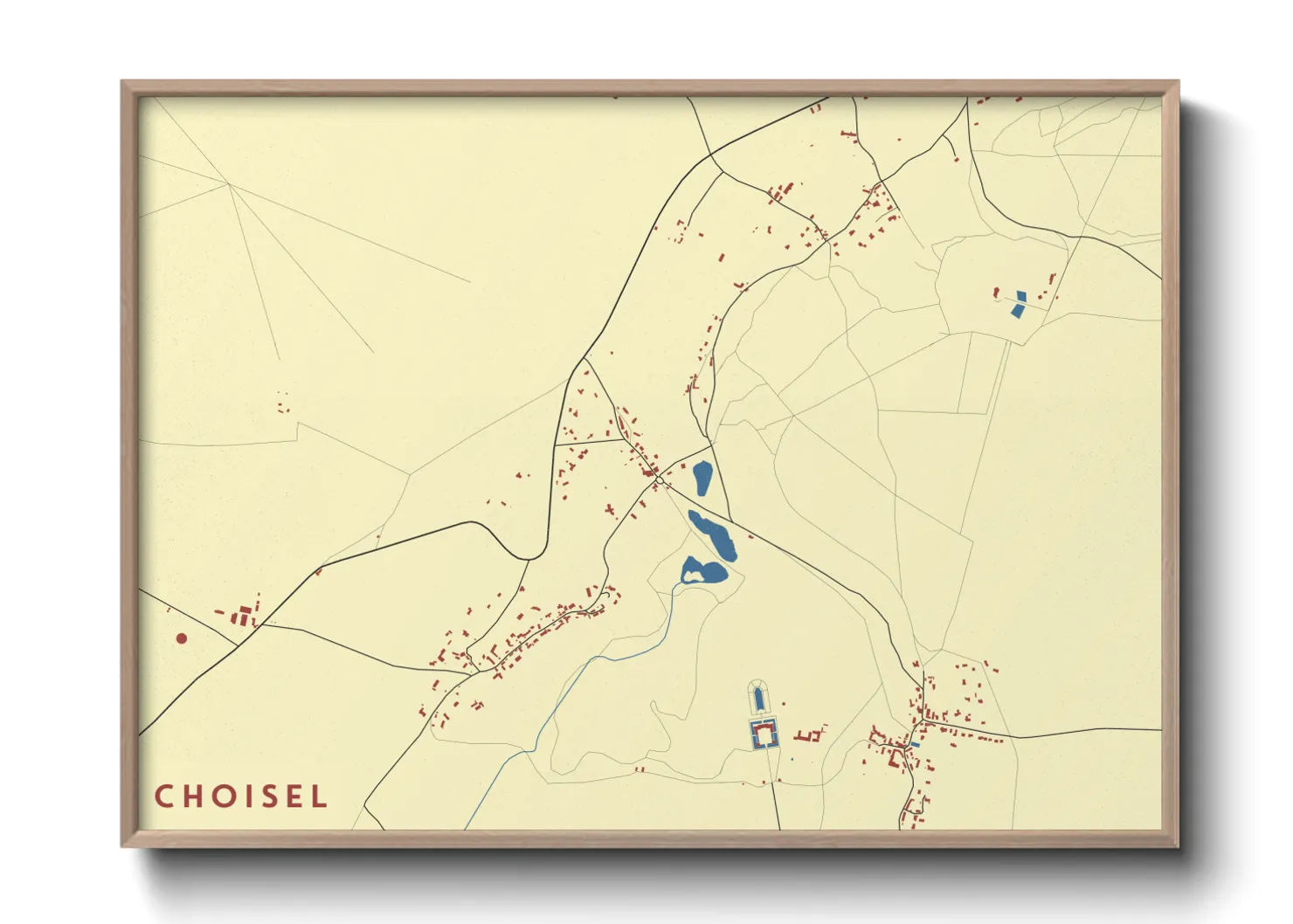 Une affiche de carte sur Choisel