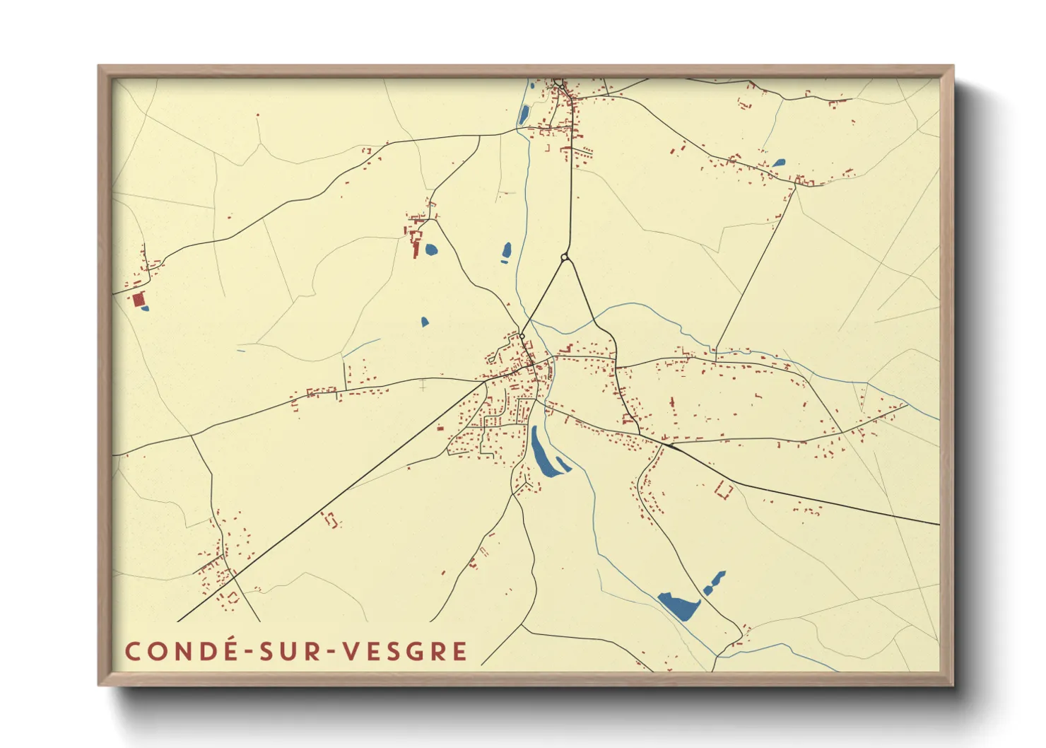 Une affiche de carte sur Condé-sur-Vesgre