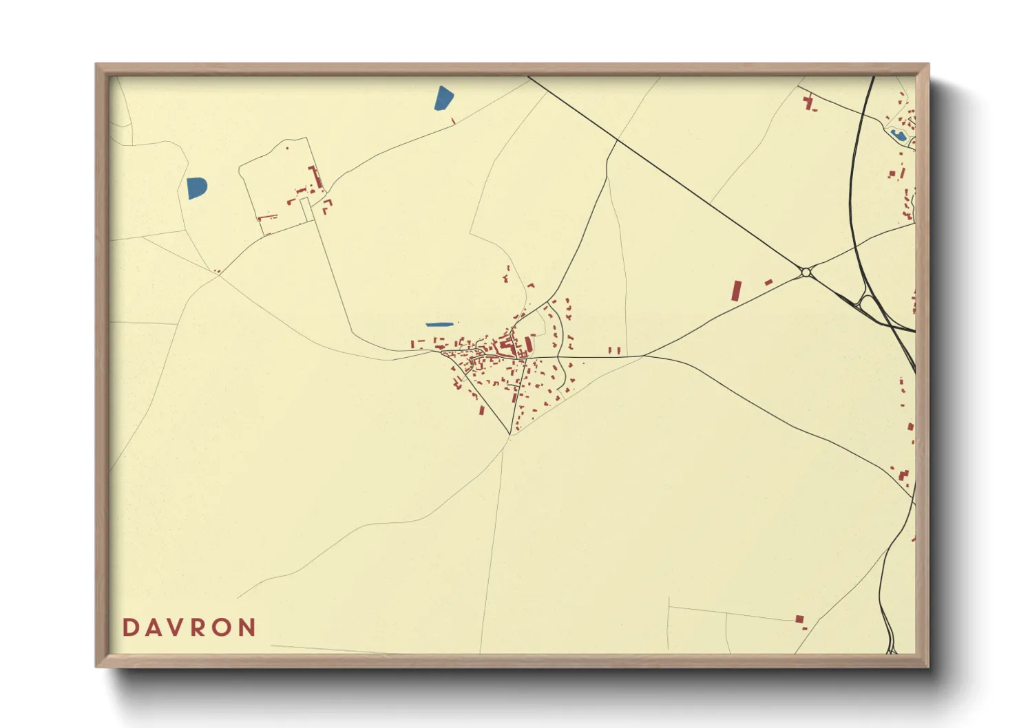 Une affiche de carte sur Davron